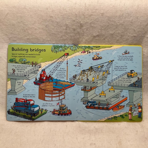 Usborne Look Inside Construction Site Book Lift A Flap - Picture 6 of 6